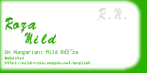 roza mild business card